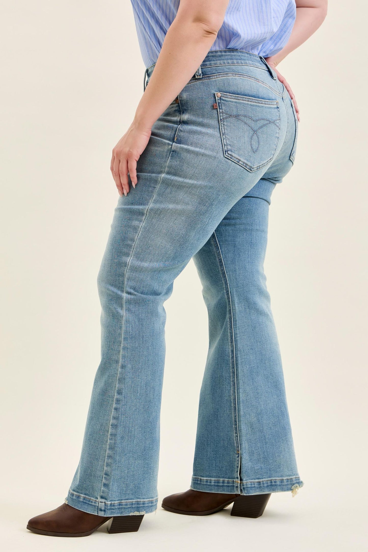 Judy Blue Allie Multi-Inseam Mid Rise Flare Jeans (JB 82718)