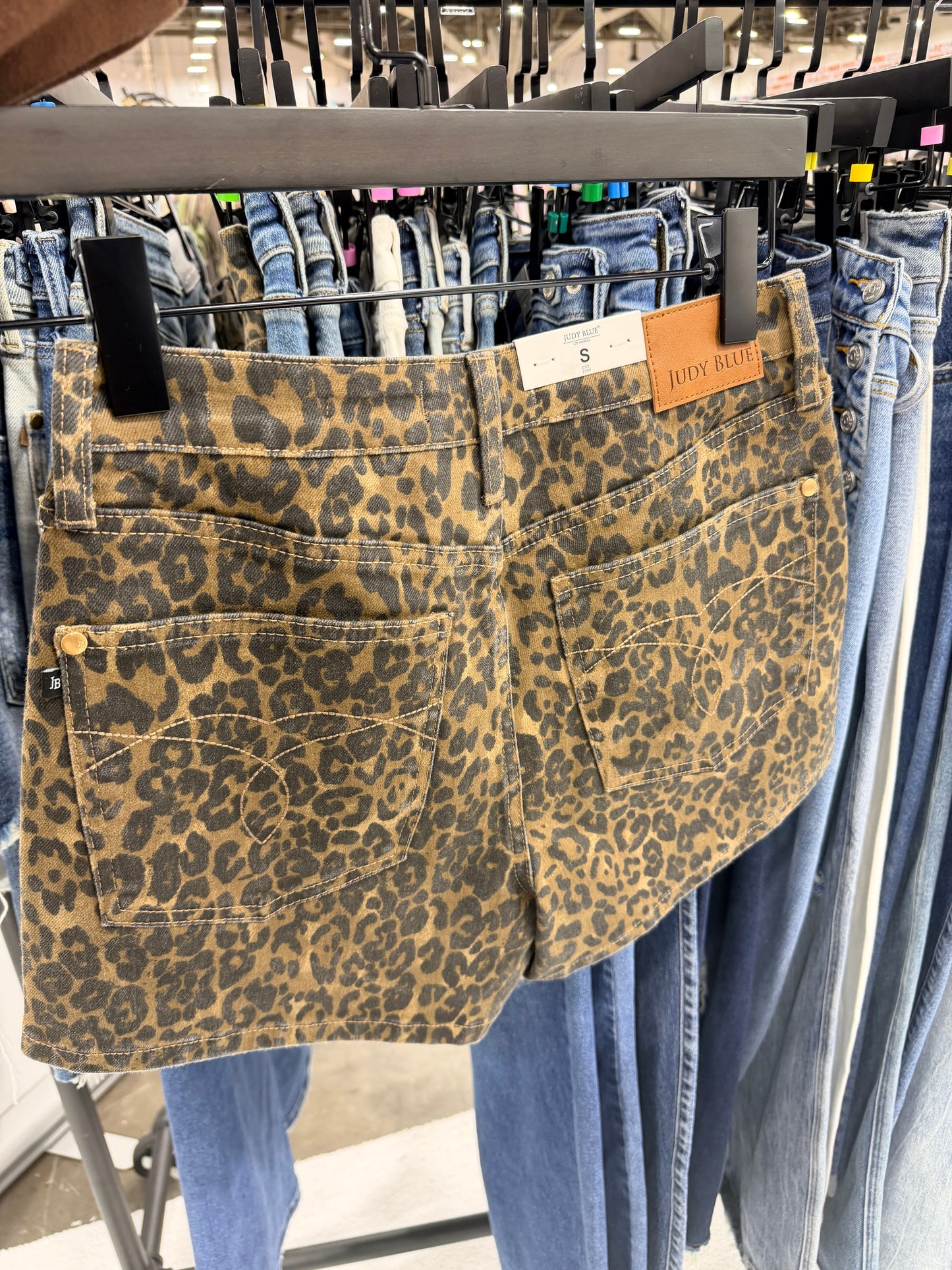 Judy Blue Molly High Rise Leopard Denim Shorts (JB 150392)