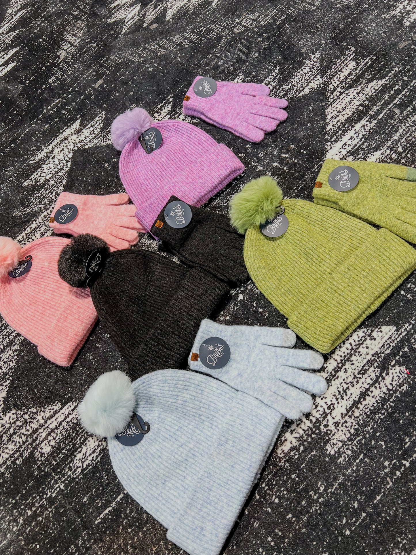 Britt’s Knits Pom Beanies & Gloves