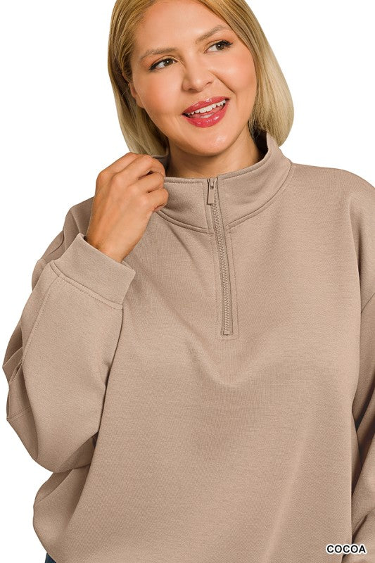 Cocoa Lightweight Scuba 1/4 Zip Pullover