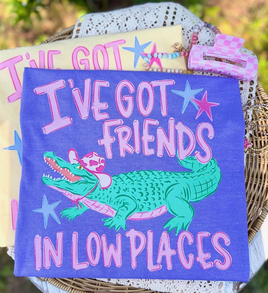Gator Friends In Low Places Comfort Colors Tee