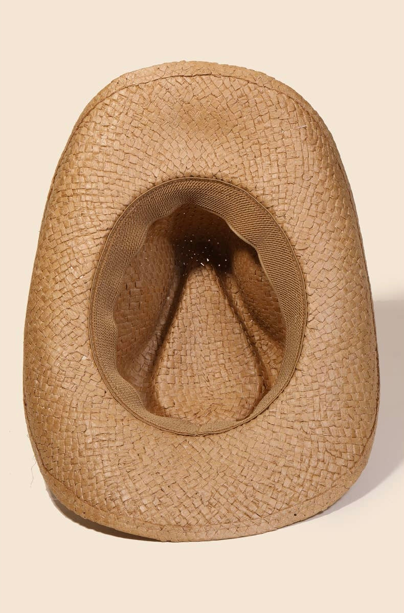 Cowrie Shell Braided Cowboy Hat