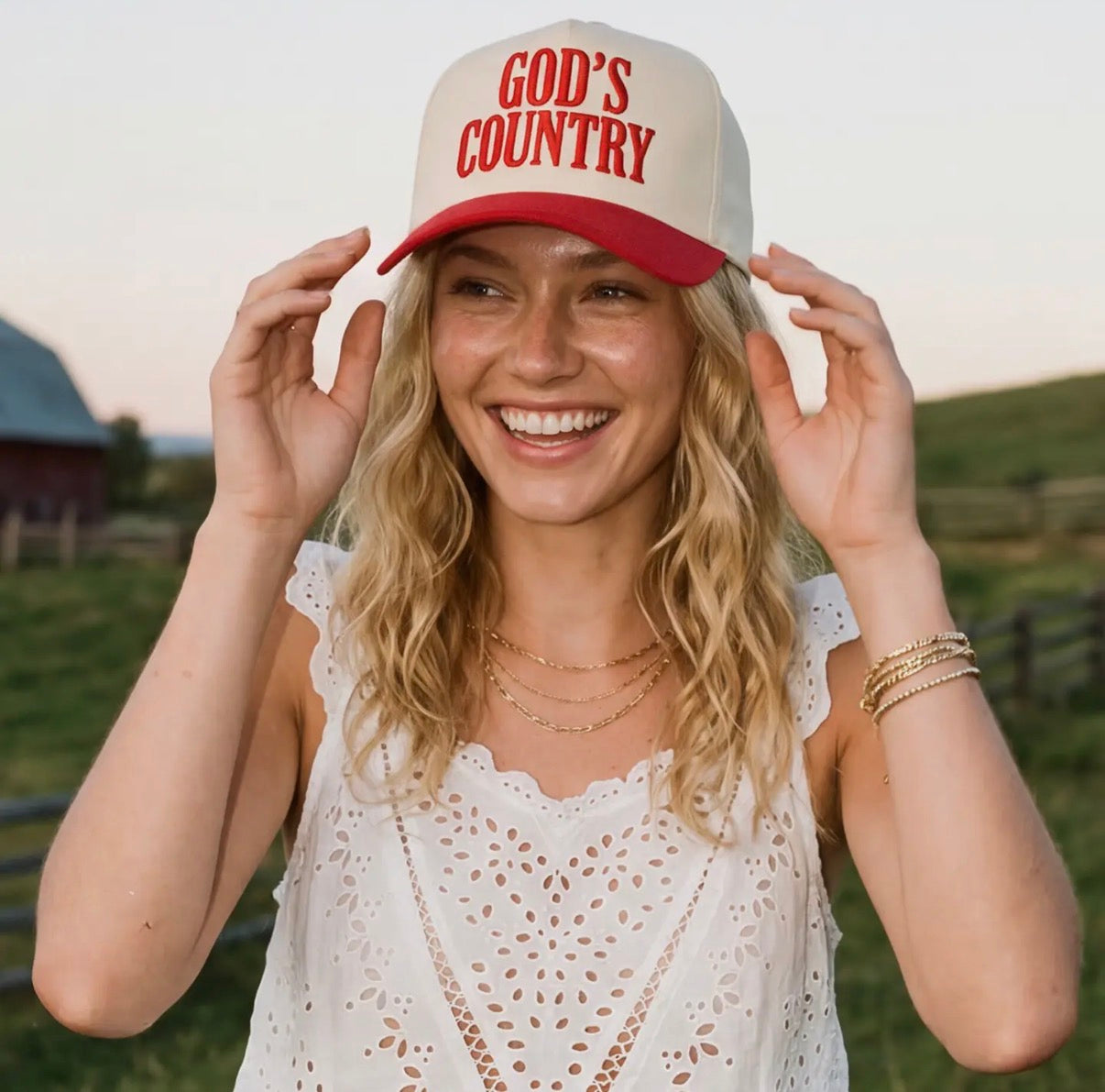 God’s Country Embroidered Trucker Hat