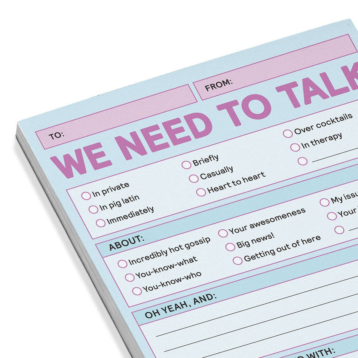 We Need to Talk Nifty Note Pad
