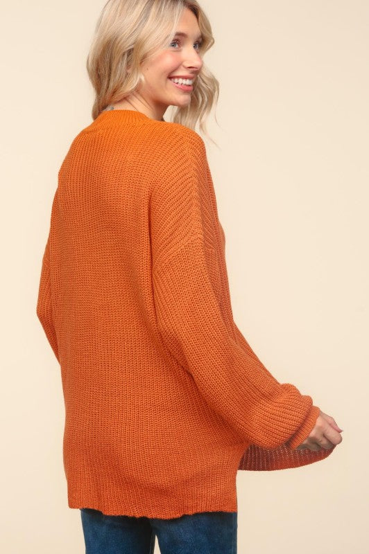 Pumpkin Relaxed Knit Sweater