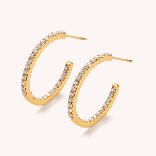 Sutton Crystal Hoops-Small