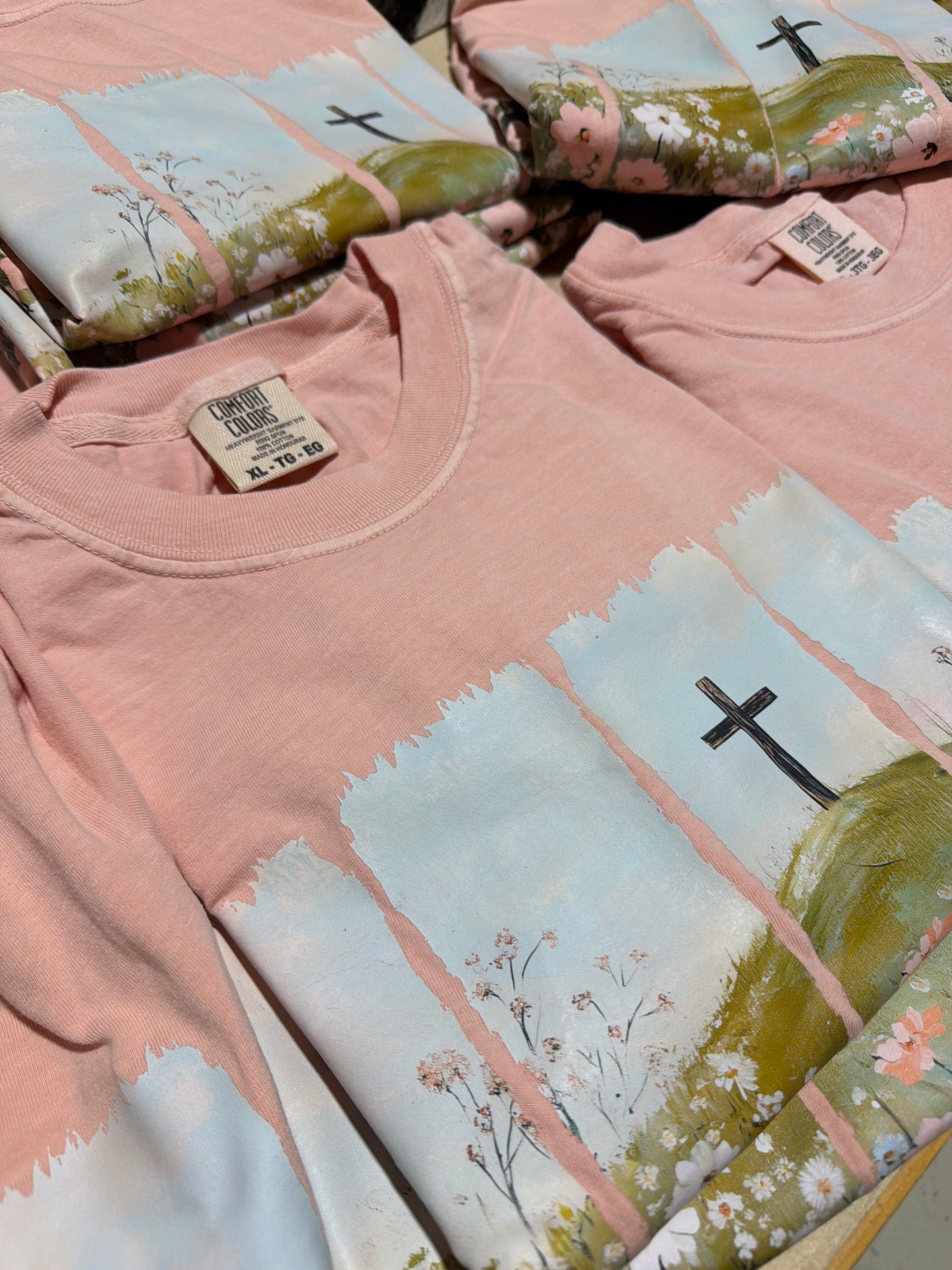 He Has Risen Comfort Colors Tee