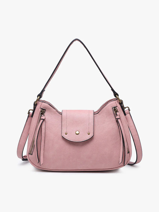 Leilani Vegan Leather Satchel Crossbody Bag