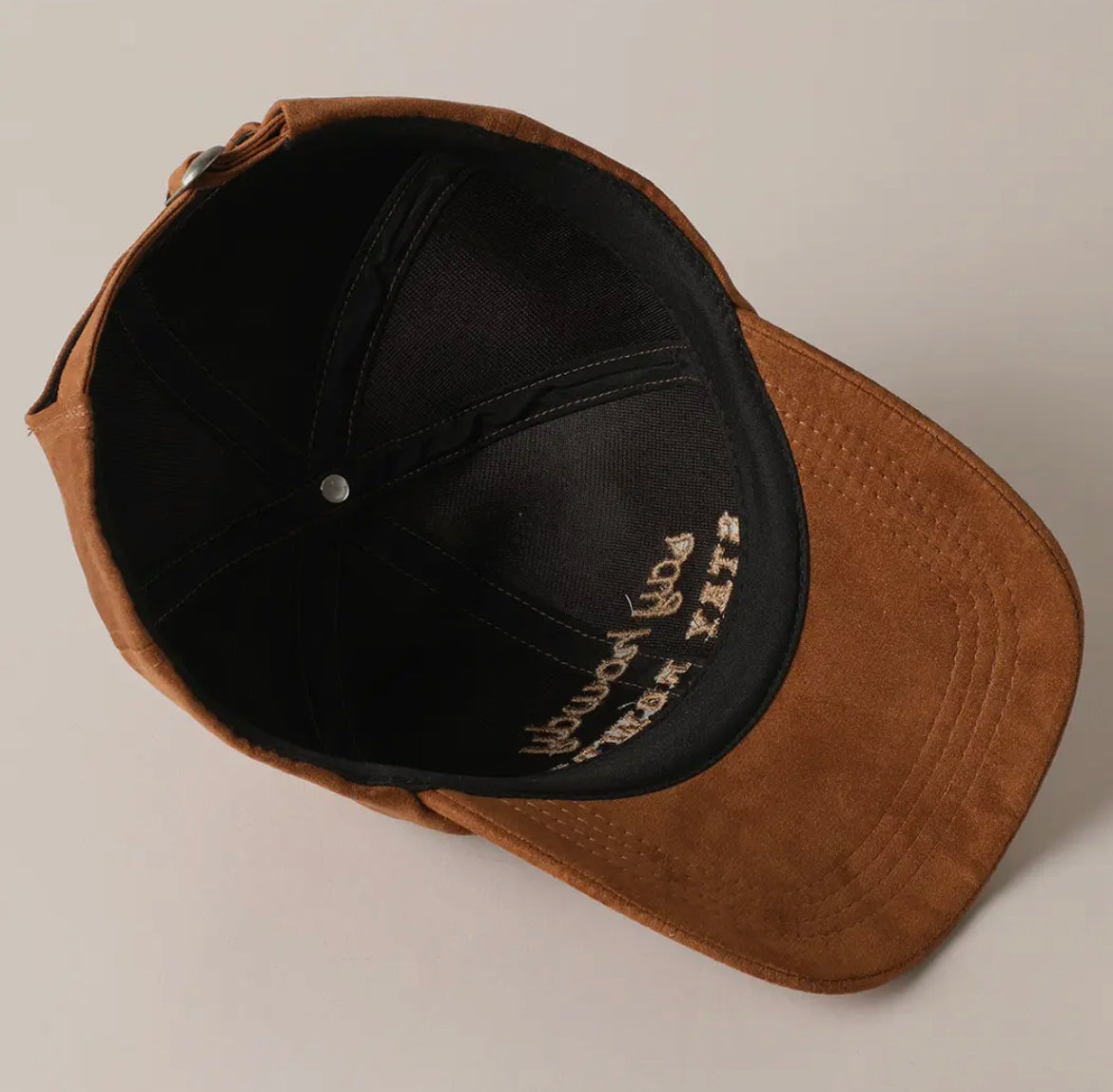 Say Howdy, Stay Rowdy Suede Ball Cap