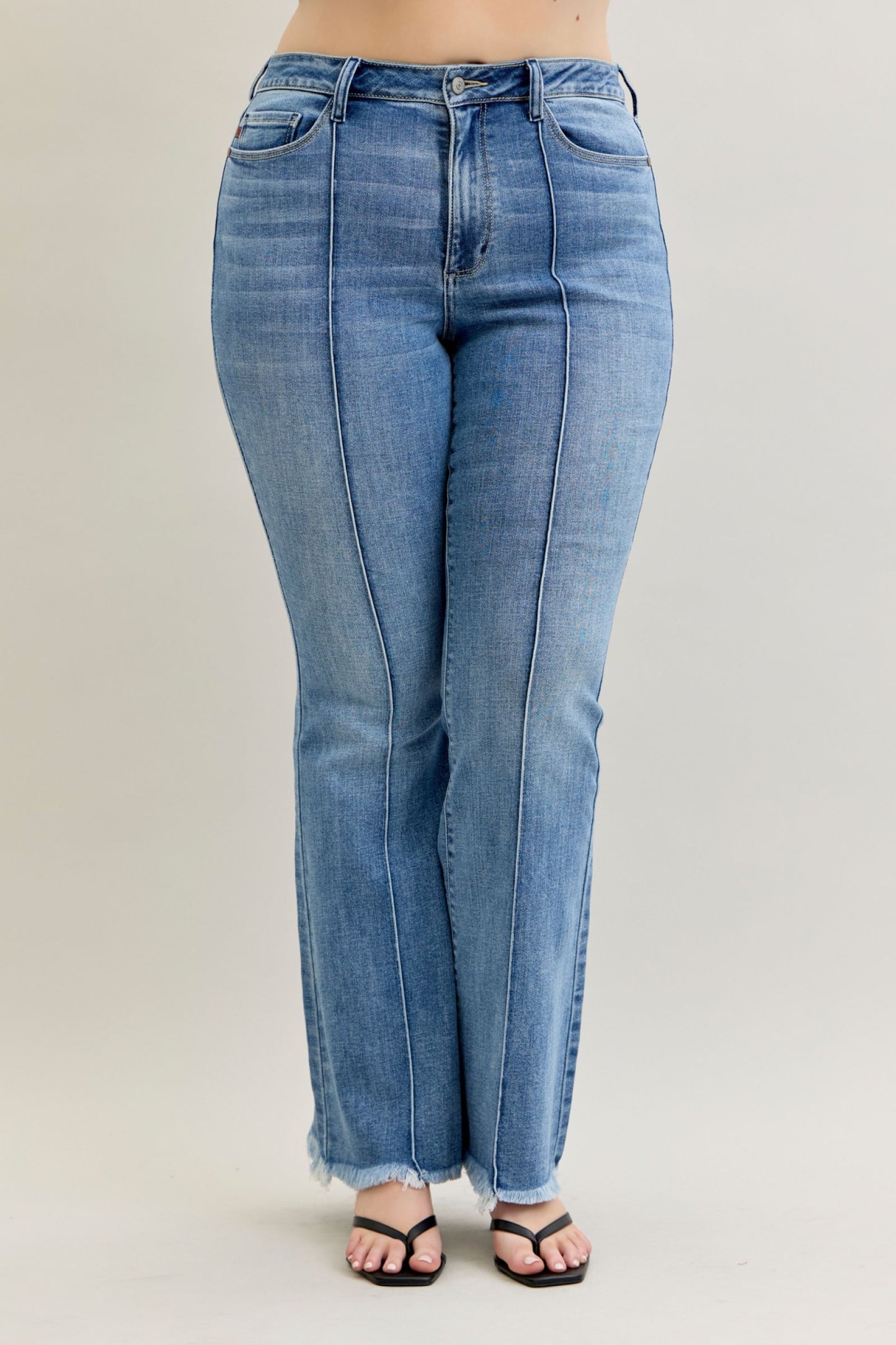 Judy Blue Gracie High Rise Front Pintuck Flare Jeans (JB 82687)