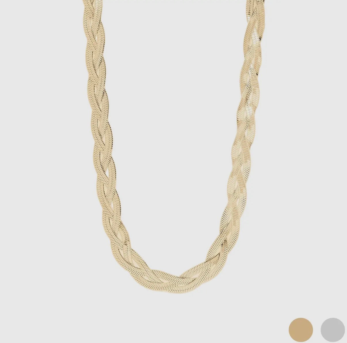 Interwoven Herringbone Chain Necklace