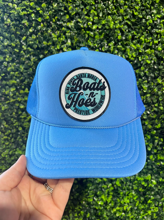 Blue Boats n Hoes Trucker Hat