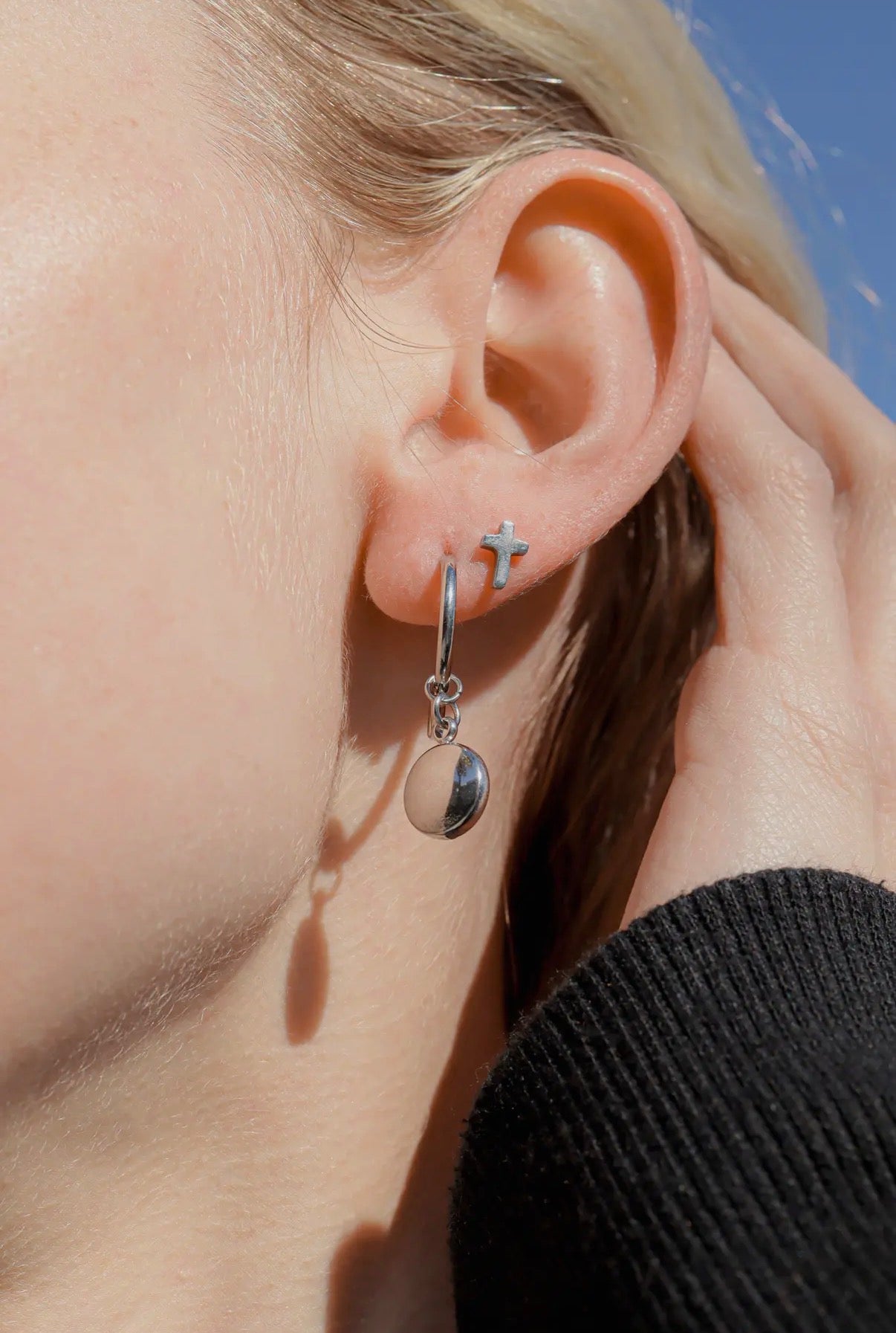 Simple Cross Stud Earrings