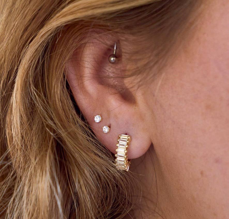 Esther Gold Crystal Hoops