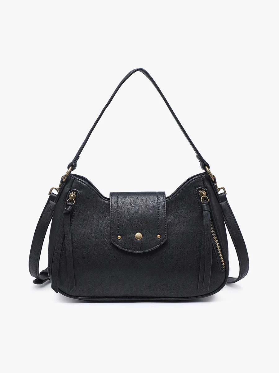 Leilani Vegan Leather Satchel Crossbody Bag