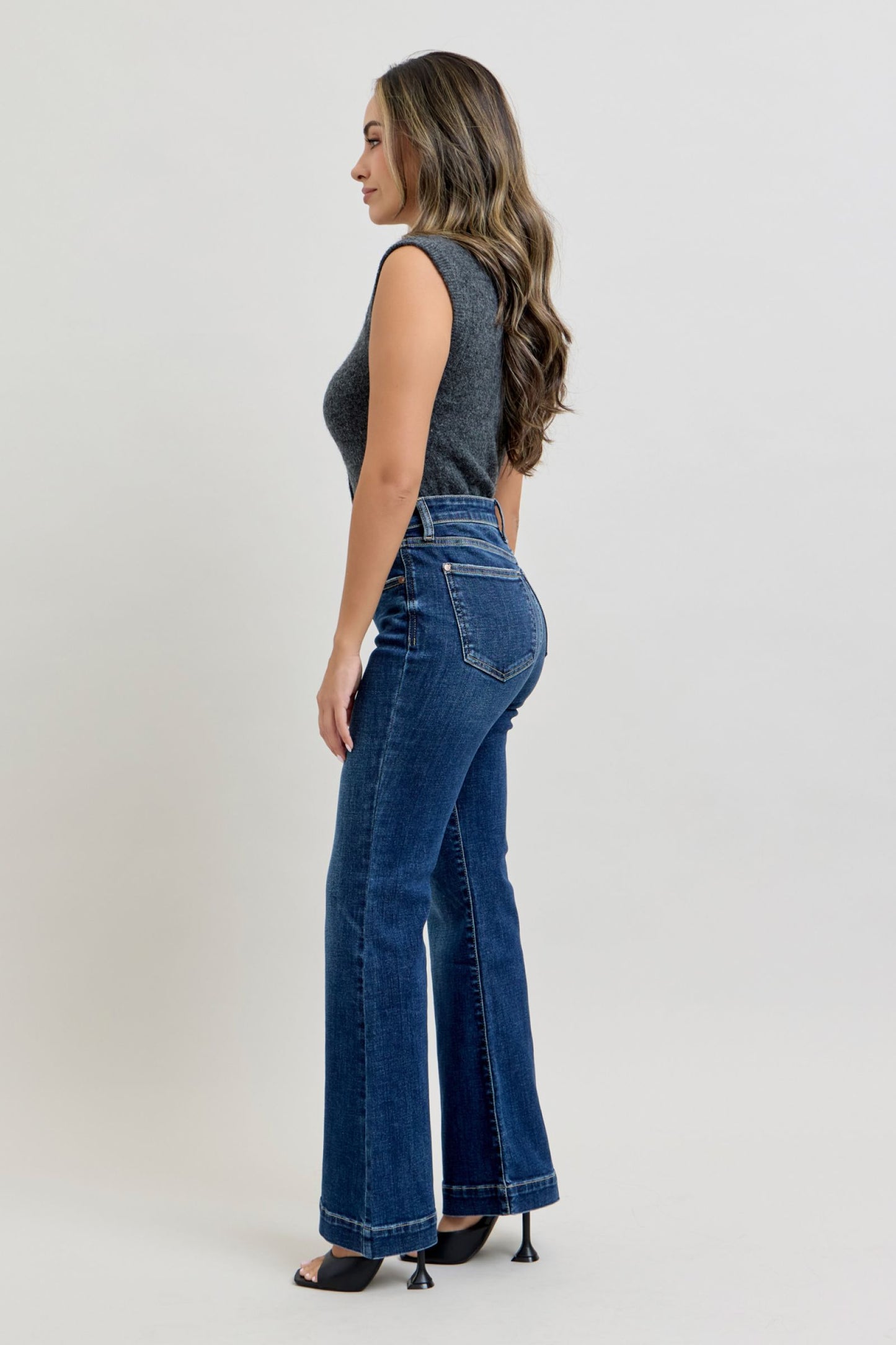 Judy Blue Petite Gwen Trouser Flare Jeans (JB 82637 PT)