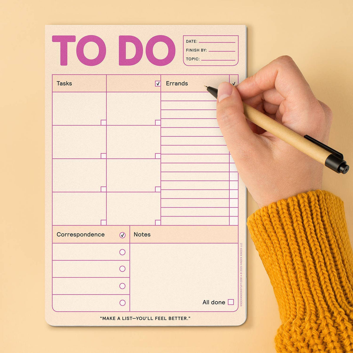 To Do Pad (Pastel Orange)
