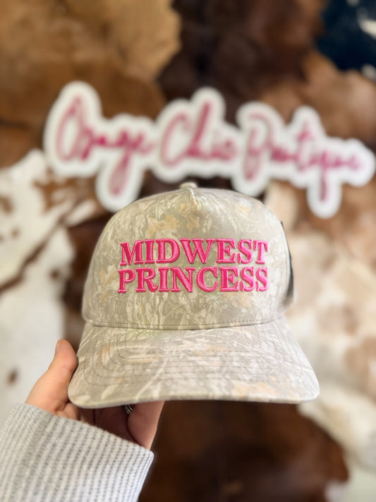 Midwest Princess Camo Embroidered Trucker Hat
