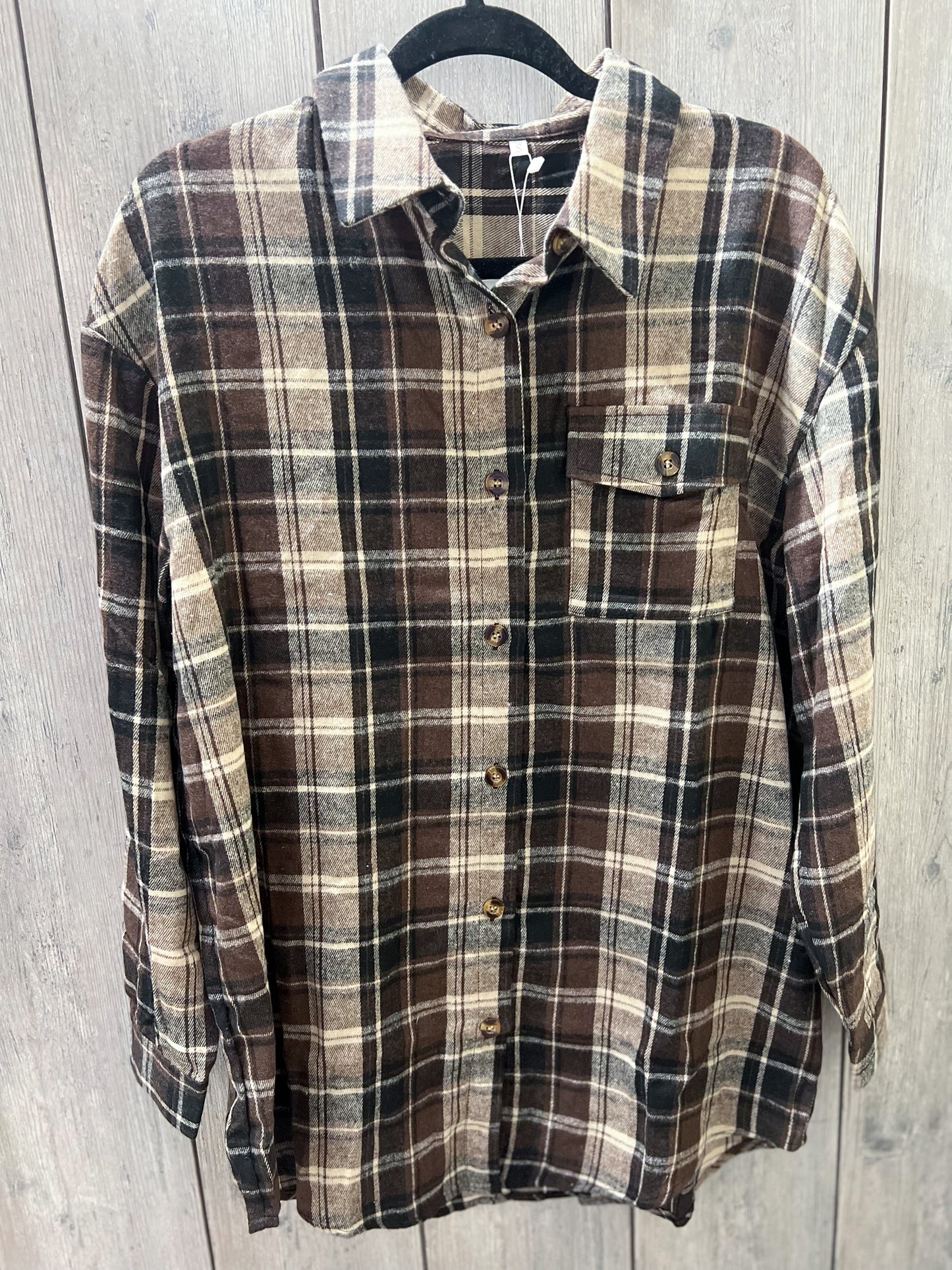 Brown Plaid Shacket