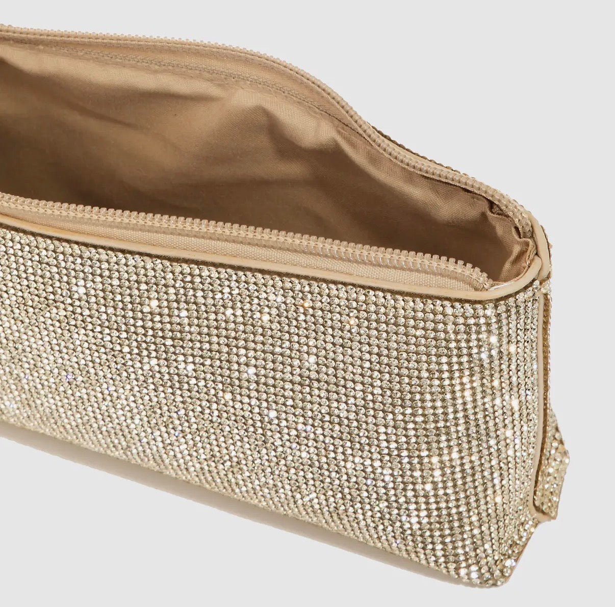 Gold Chain Clear Turn Lock Handbag