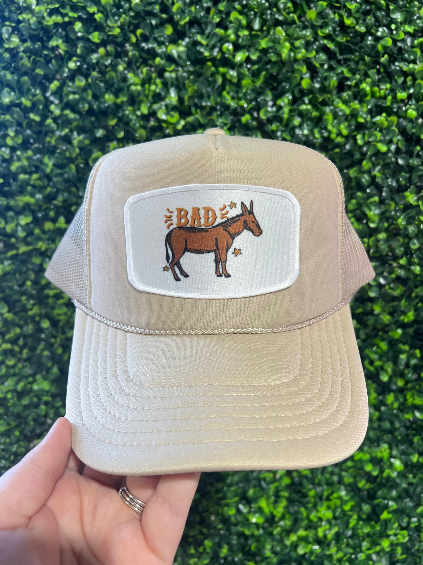 Khaki Bad Ass Trucker Hat