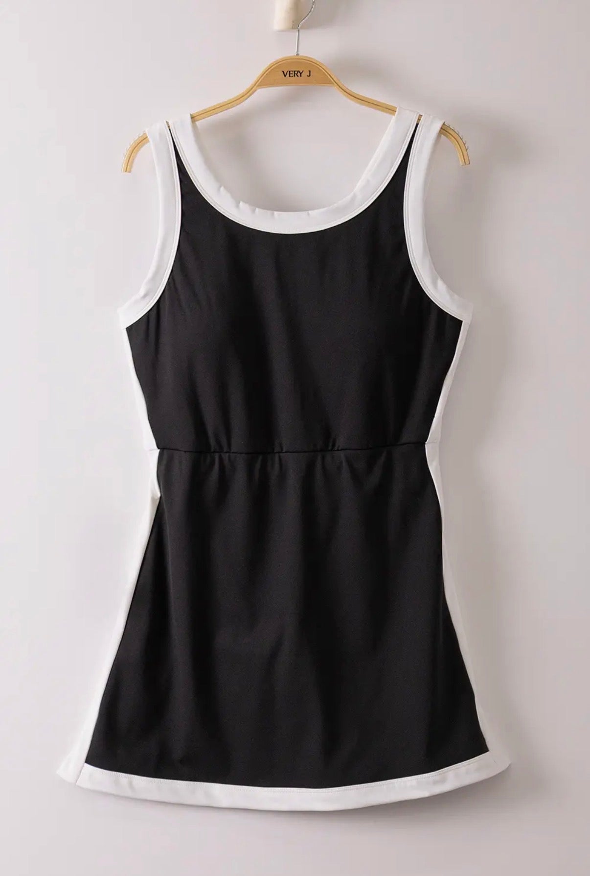 Black Active Edge Contrast Dress