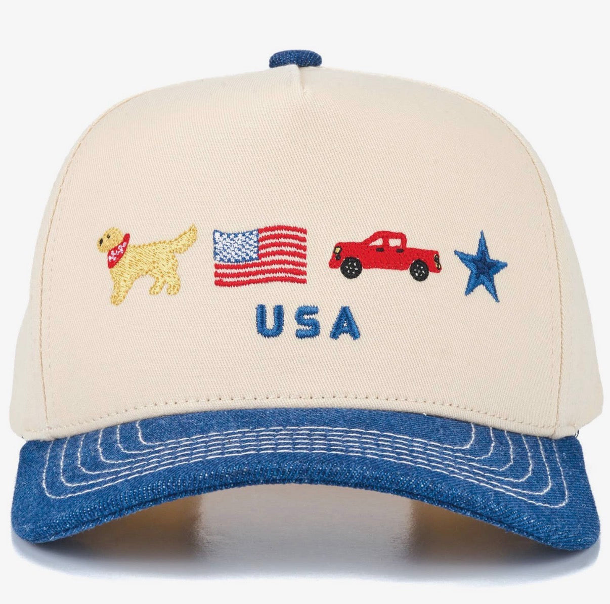 USA Icons Embroidered Trucker Hat