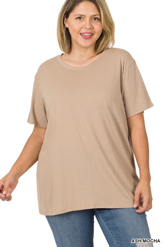 Ash Mocha Not So Basic Boyfriend Tee