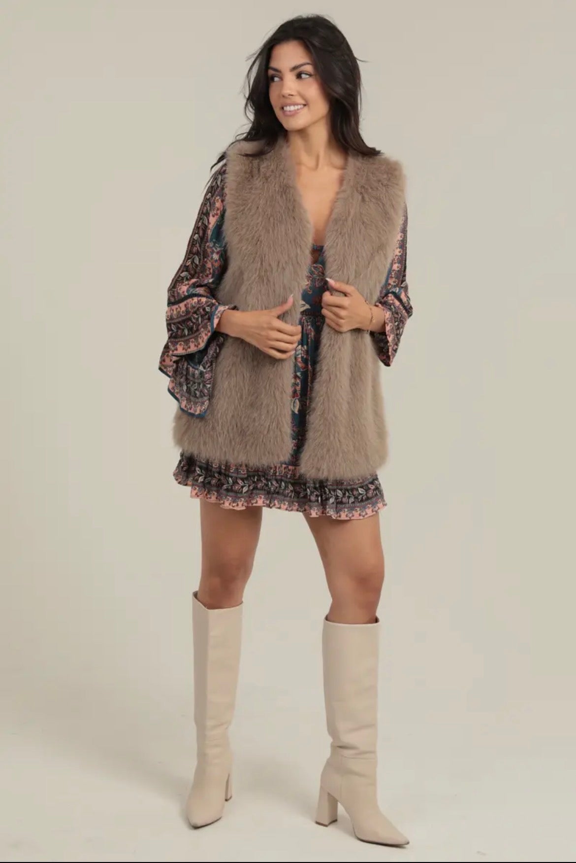 Mocha Faux Fur Vest