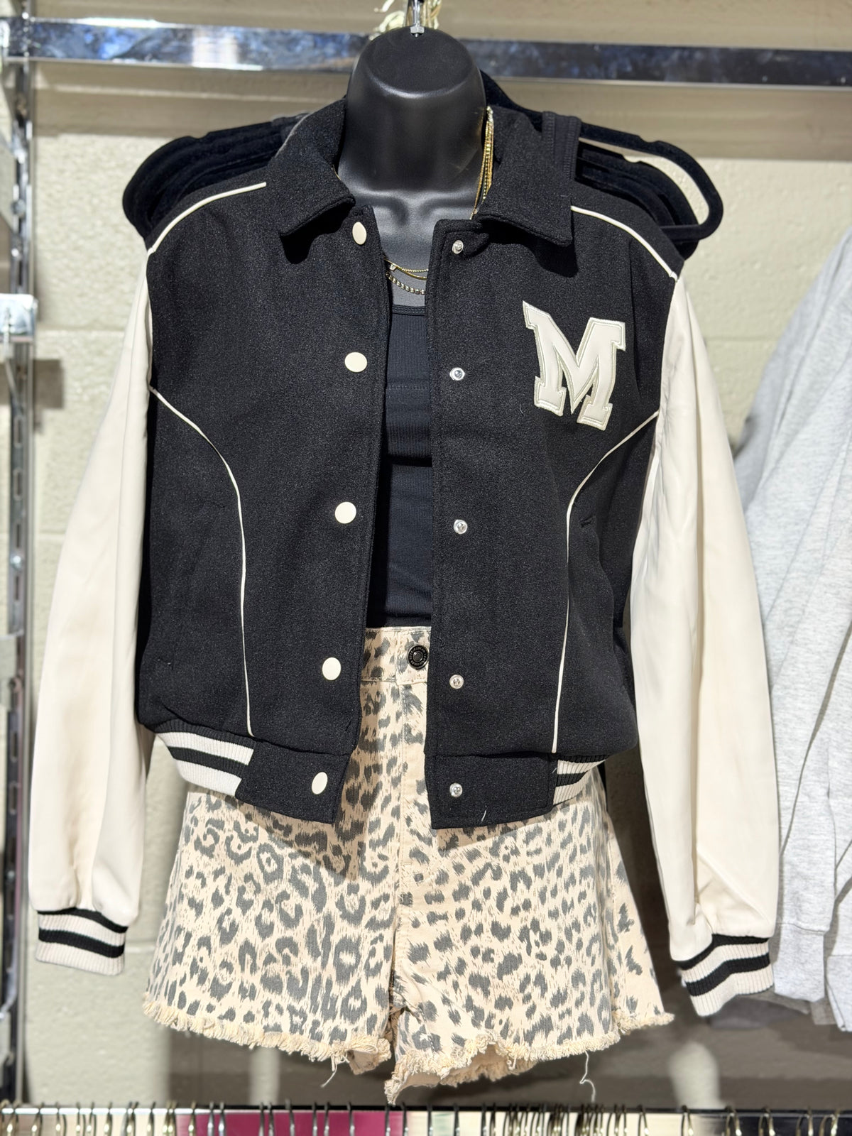 Black Varsity Letter Jacket