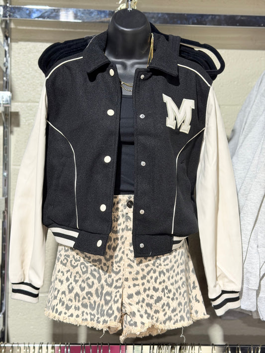 Black Varsity Letter Jacket