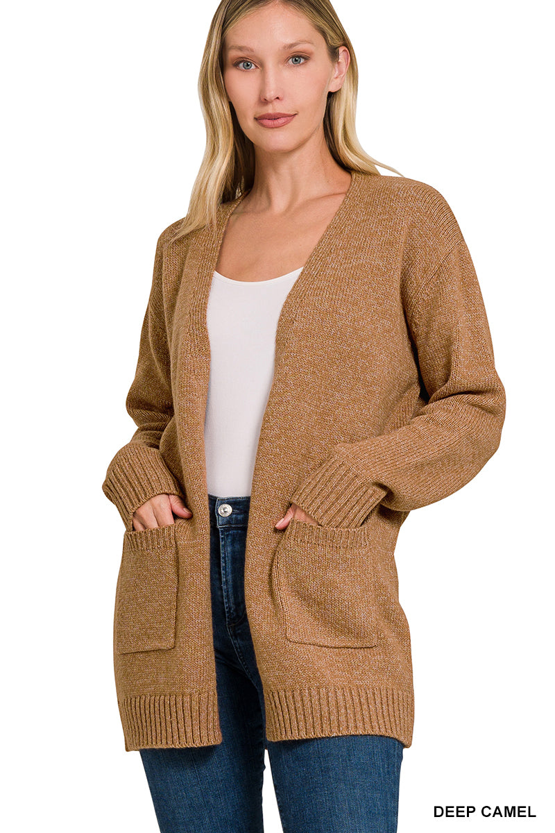 Deep Camel Sweater Cardigan