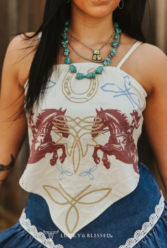 Wild Horses Bandana Top