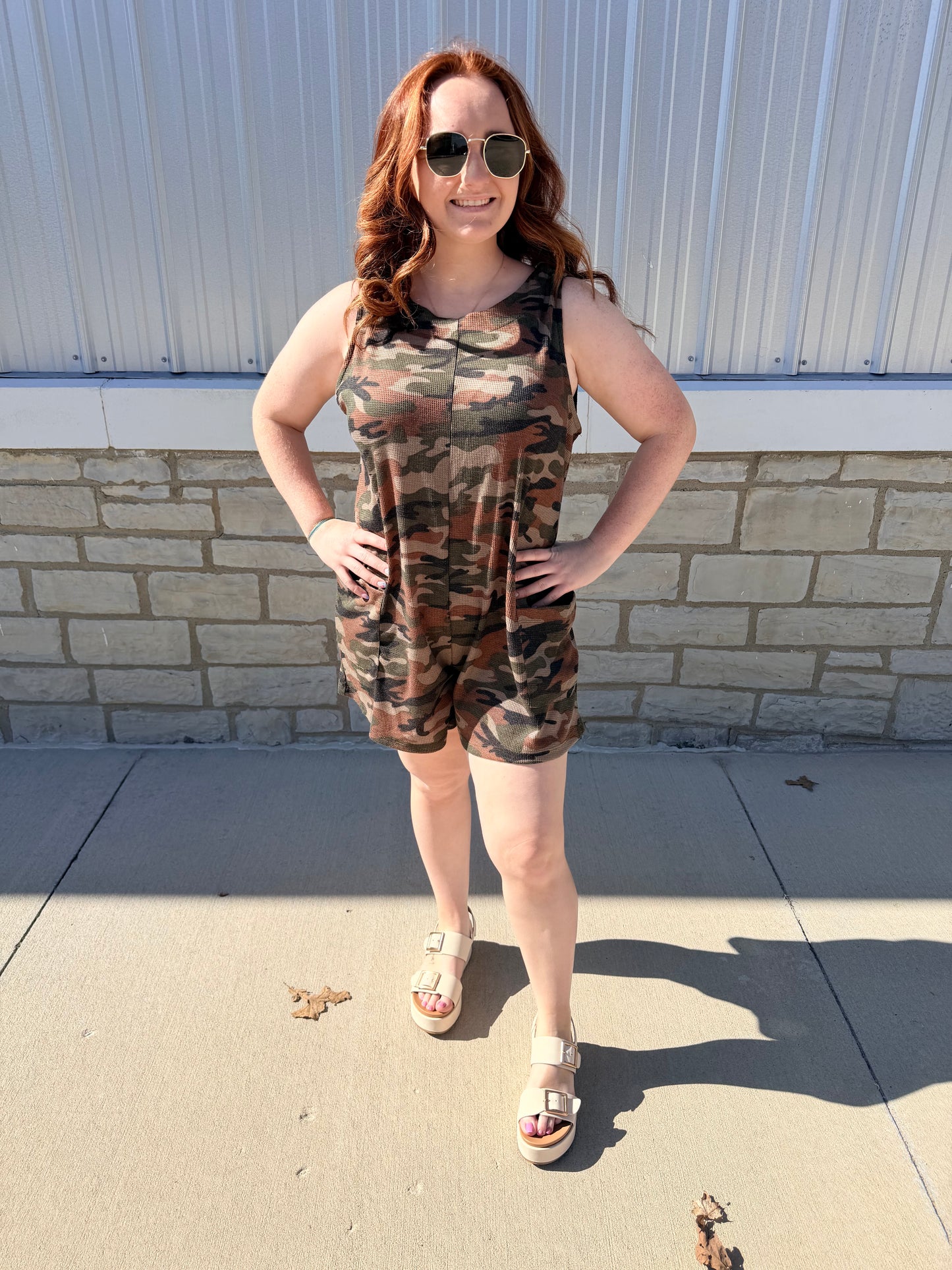 Camo Sleeveless Romper