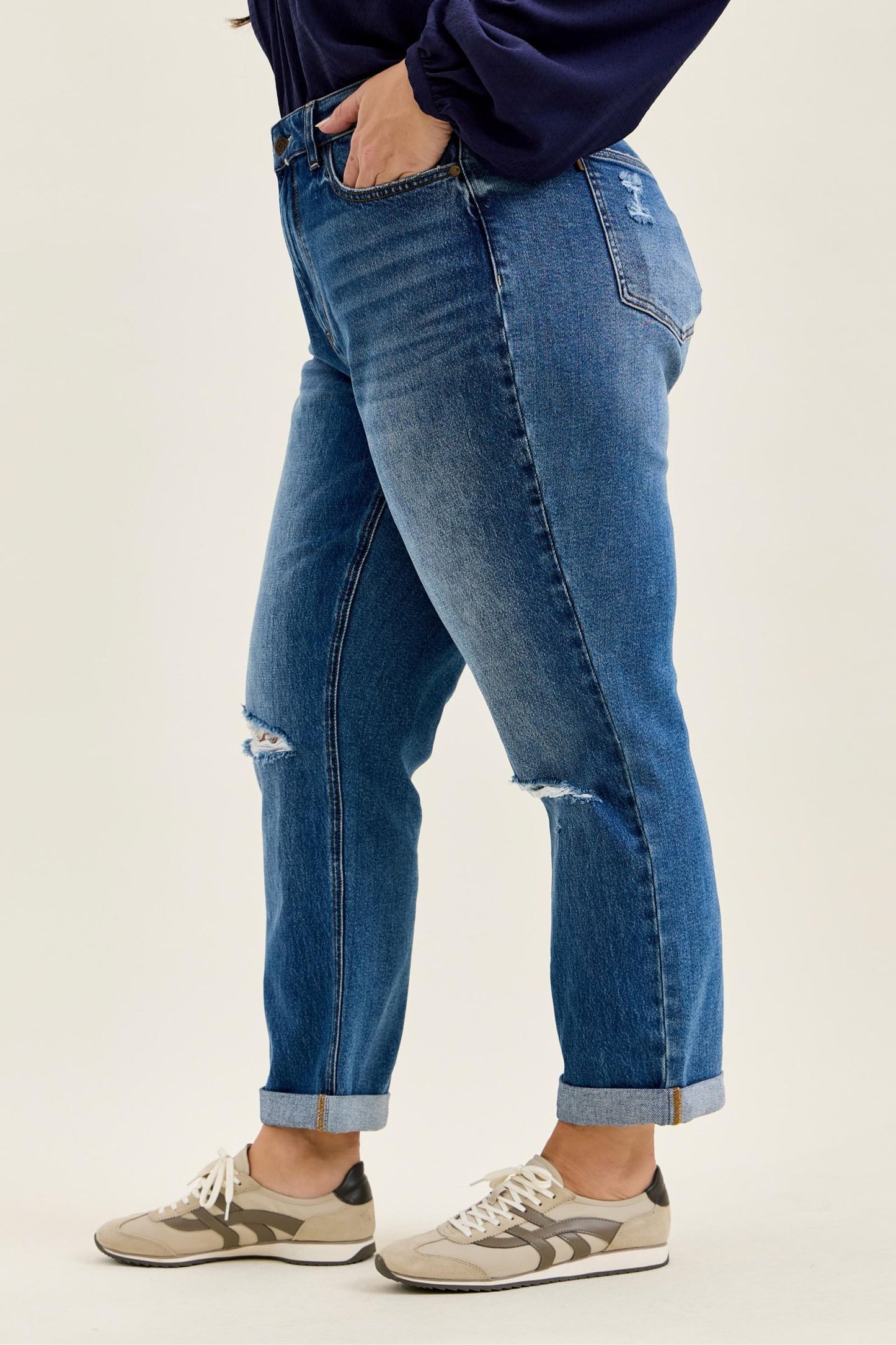 Judy Blue Billie High Rise Boyfriend Fit Jeans (JB 881189)