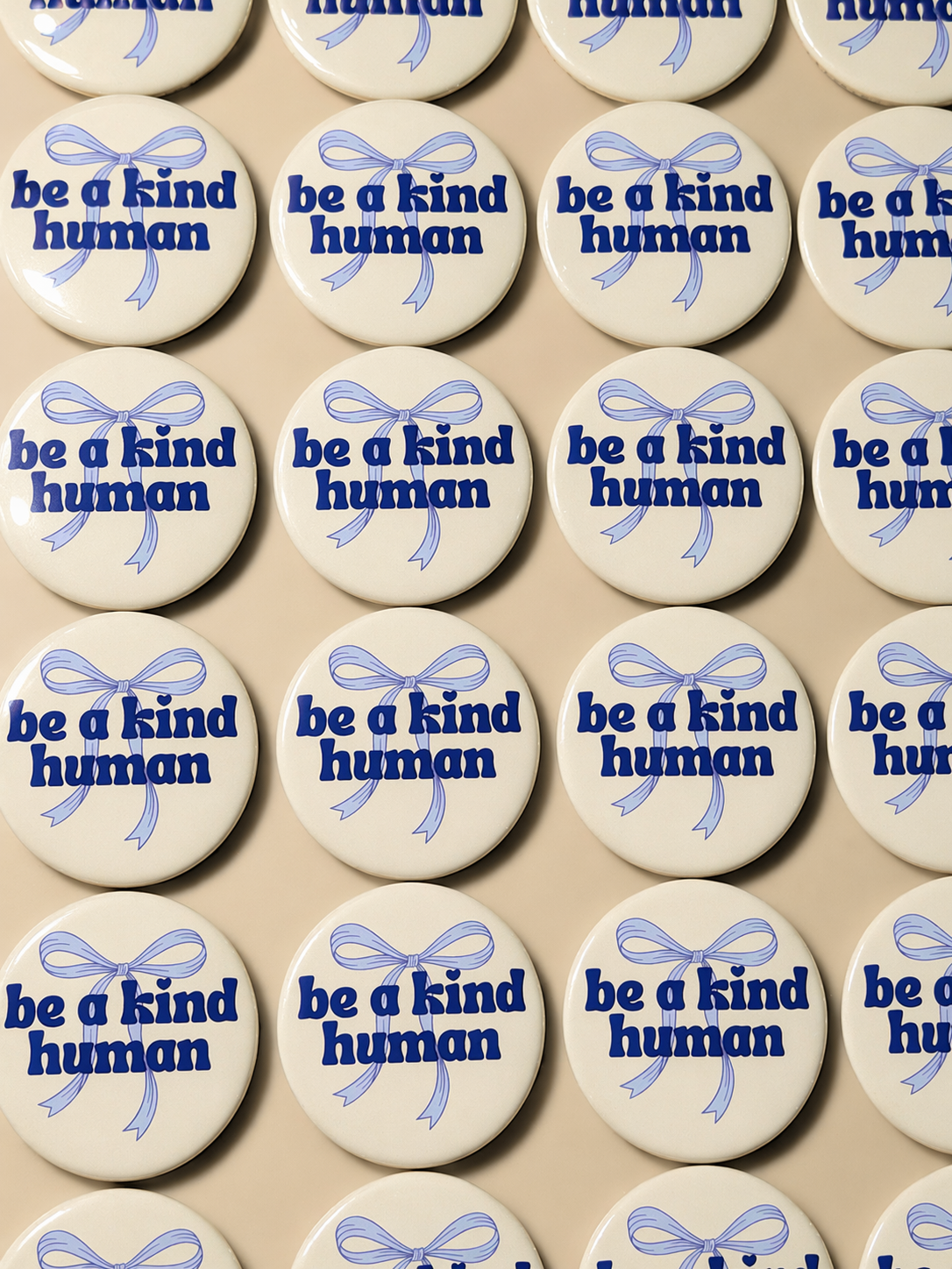 Coquette Be a Kind Human 2.25” Button Pin