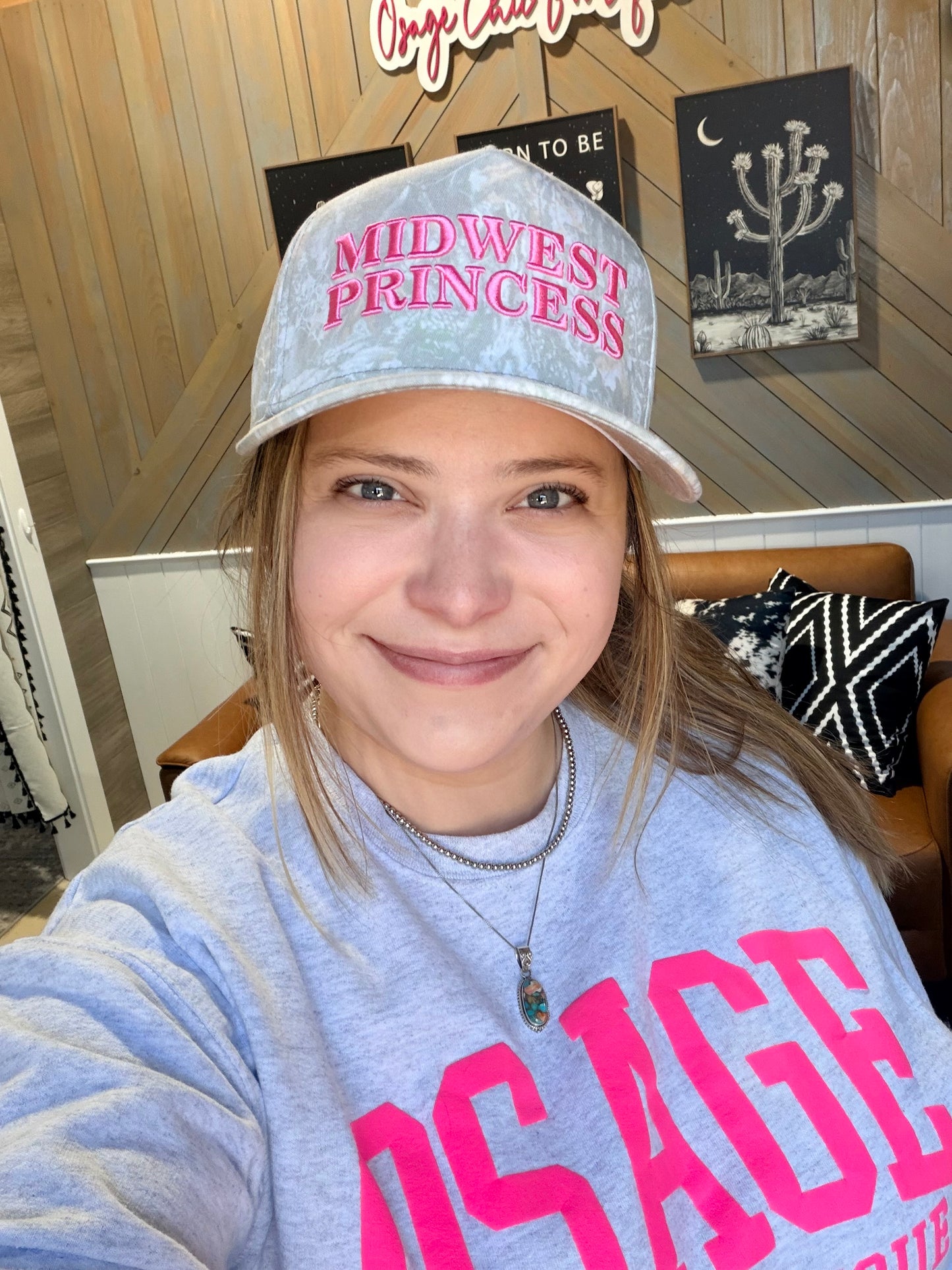 Midwest Princess Camo Embroidered Trucker Hat