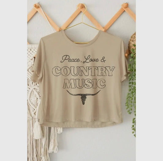 Country Music Cropped Tee
