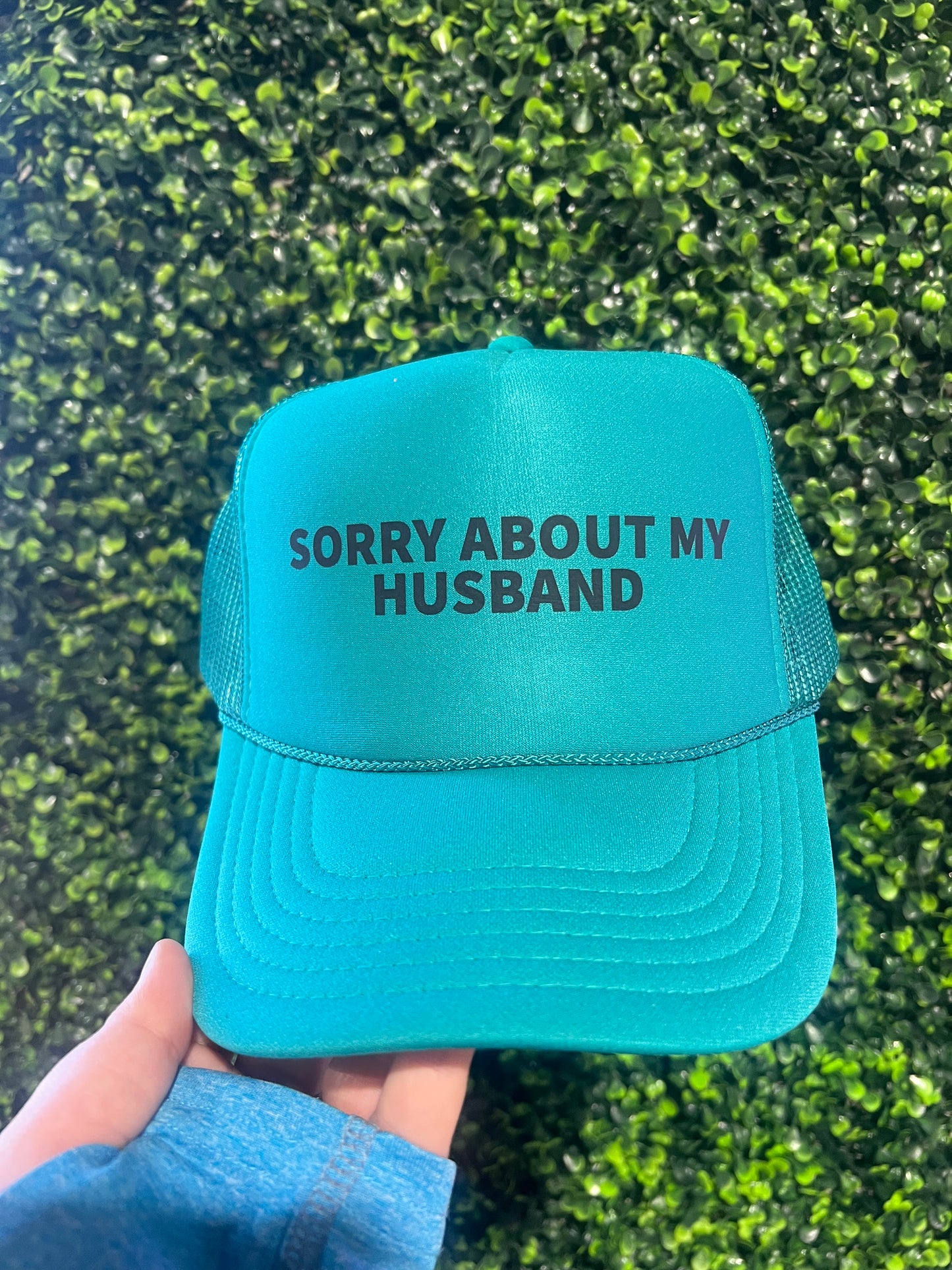 Jade Sorry About My Husband Trucker Hat