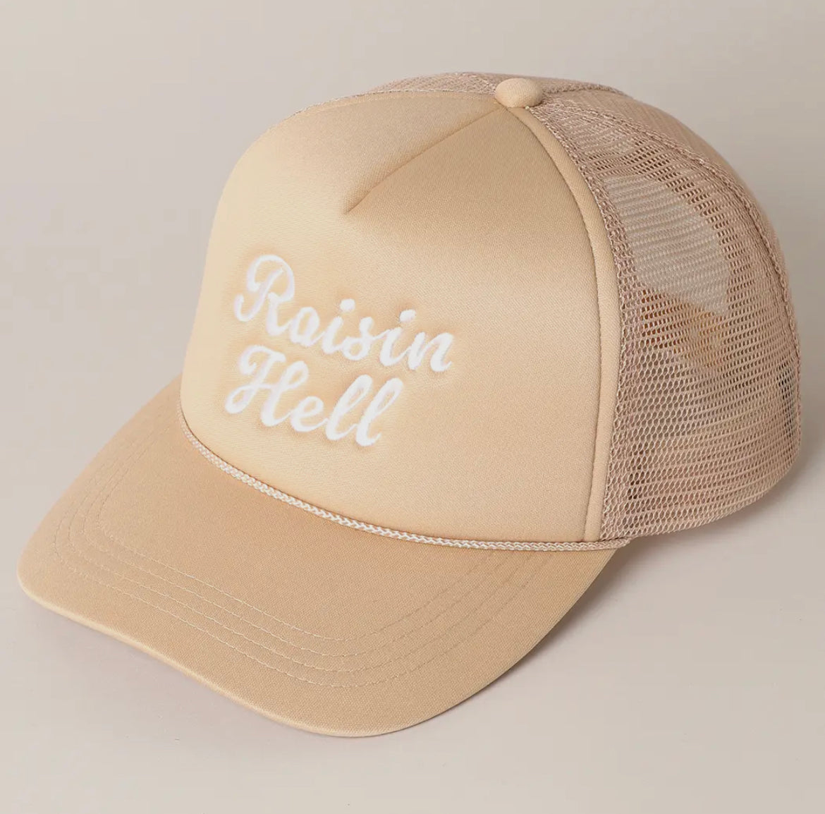 Raisin’ Hell Embroidered Trucker Hat