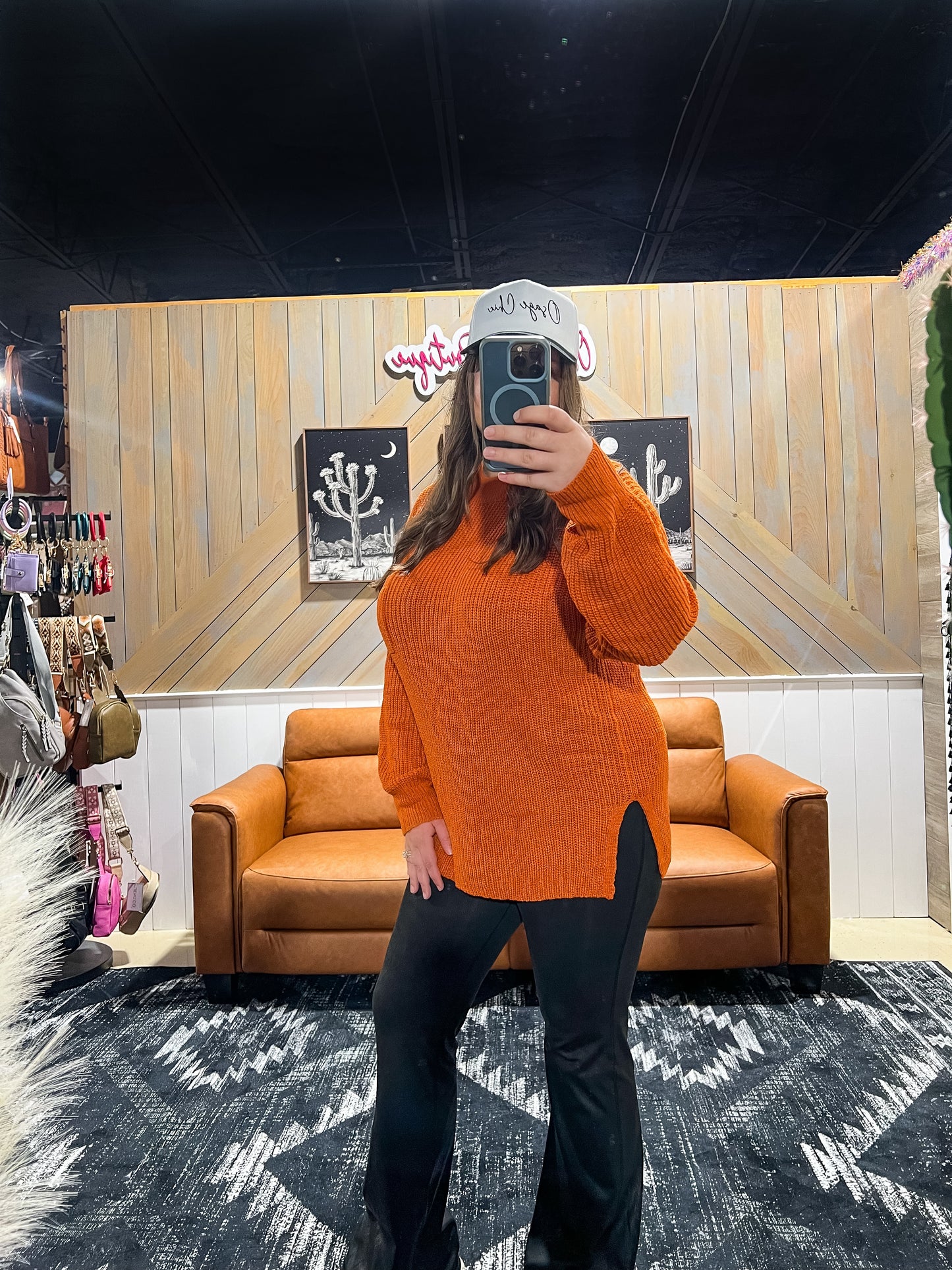 Pumpkin Relaxed Knit Sweater