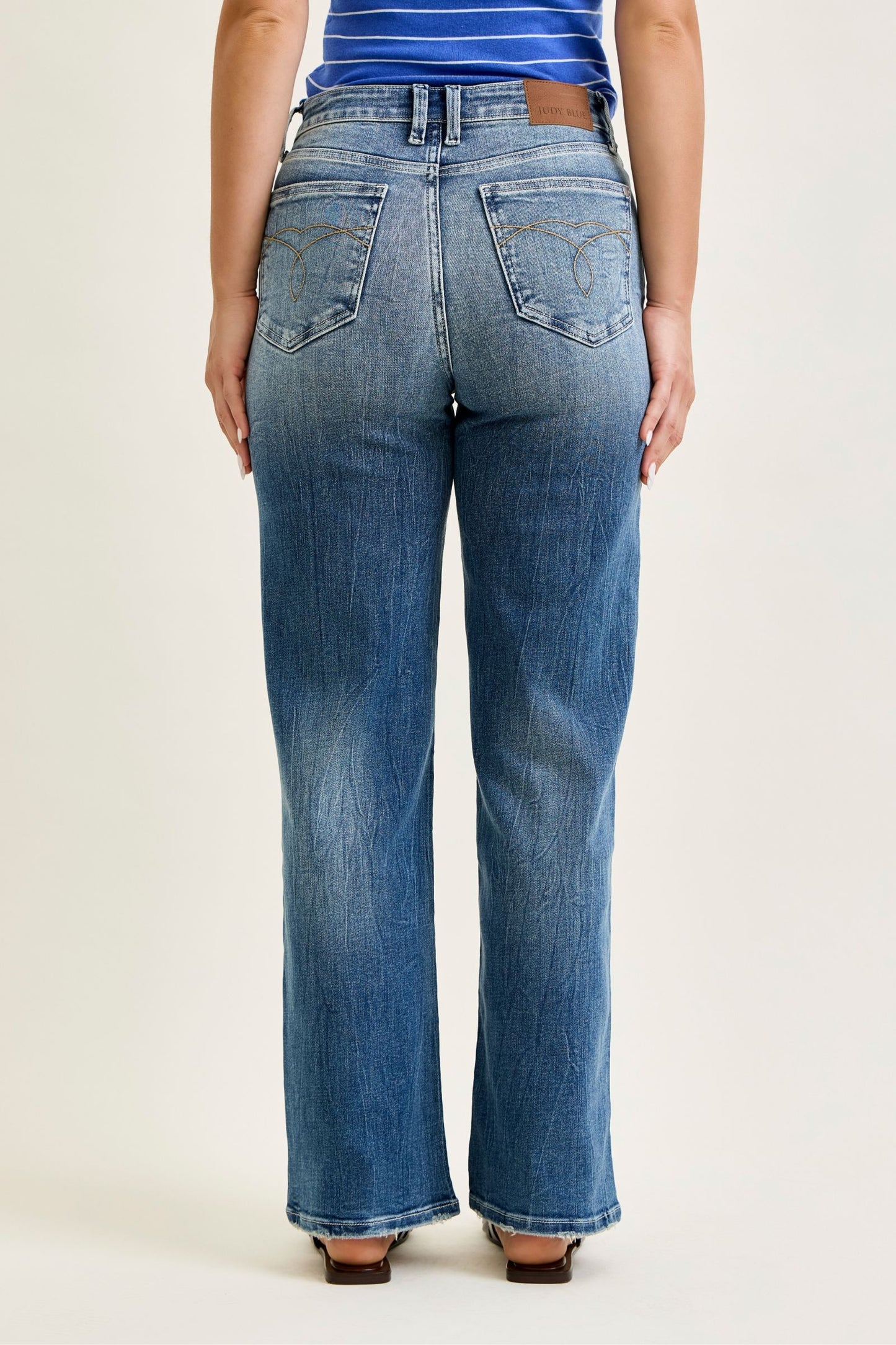 Judy Blue Stacey Mid Rise Straight Leg Jeans (JB 82719)