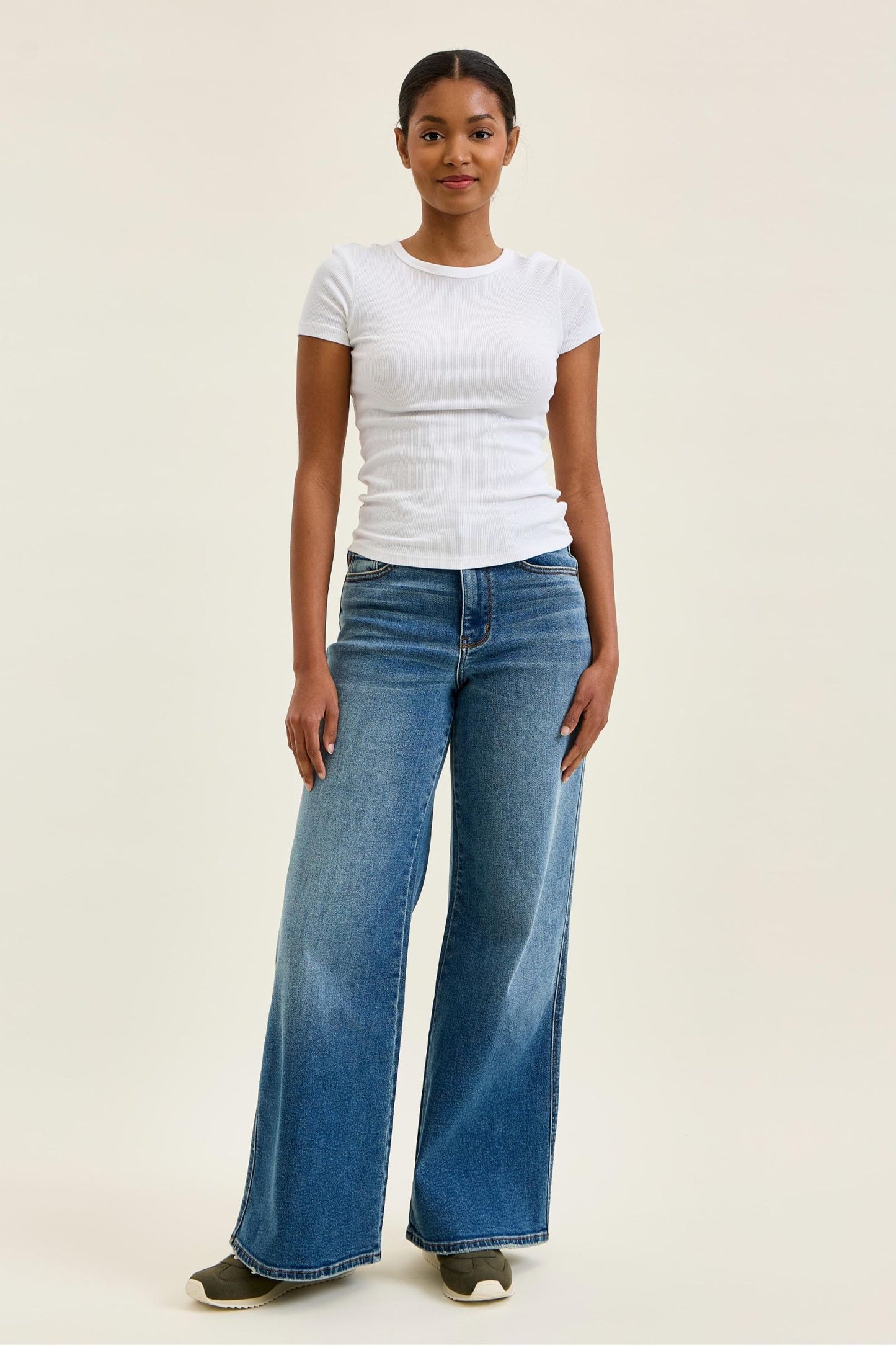 Judy Blue Teddi High Rise Retro Wide Jeans (JB 82720)