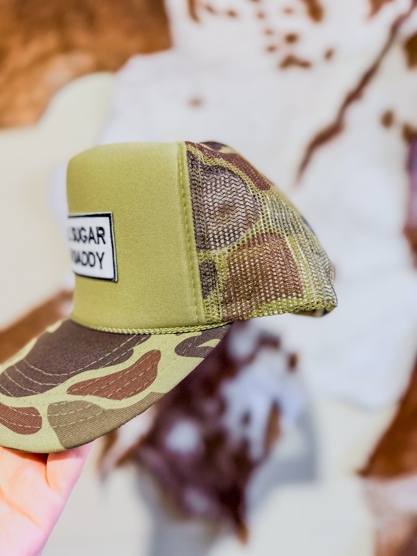 All Sugar, No Daddy Camo Trucker Hat