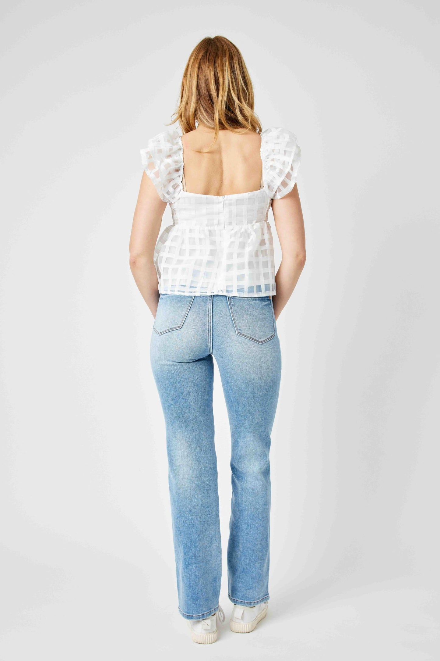 Judy Blue Xandra High Rise Tummy Control Straight Leg Jeans (JB 88794)