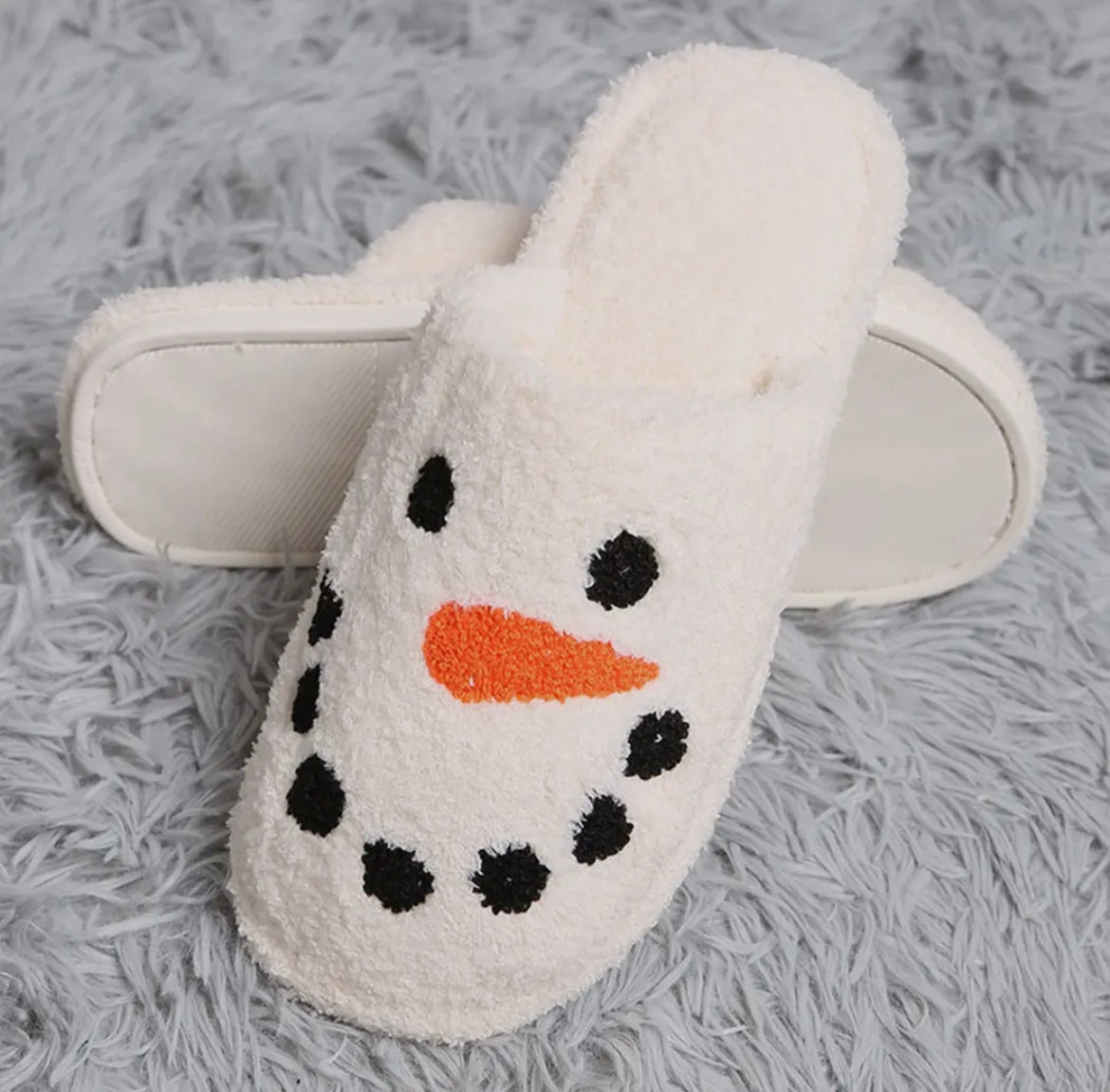 Snowman Microfiber Slippers