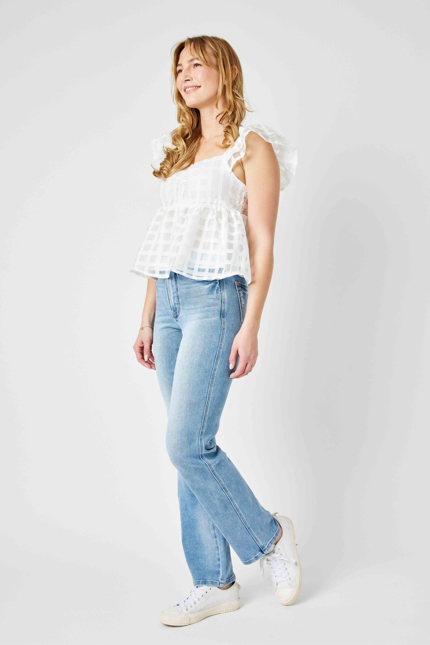 Judy Blue Xandra High Rise Tummy Control Straight Leg Jeans (JB 88794)
