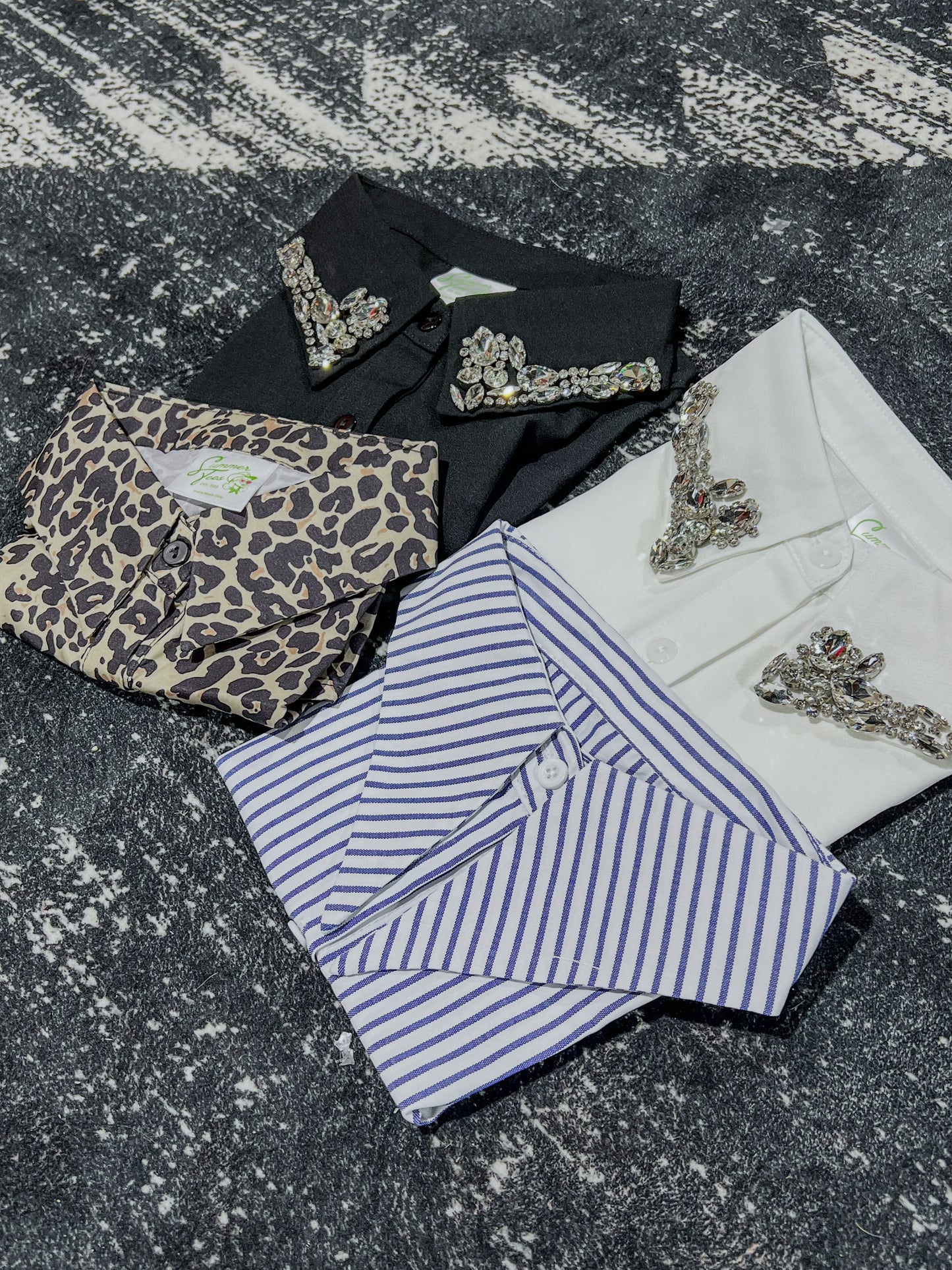 Faux Collar Half Shirts