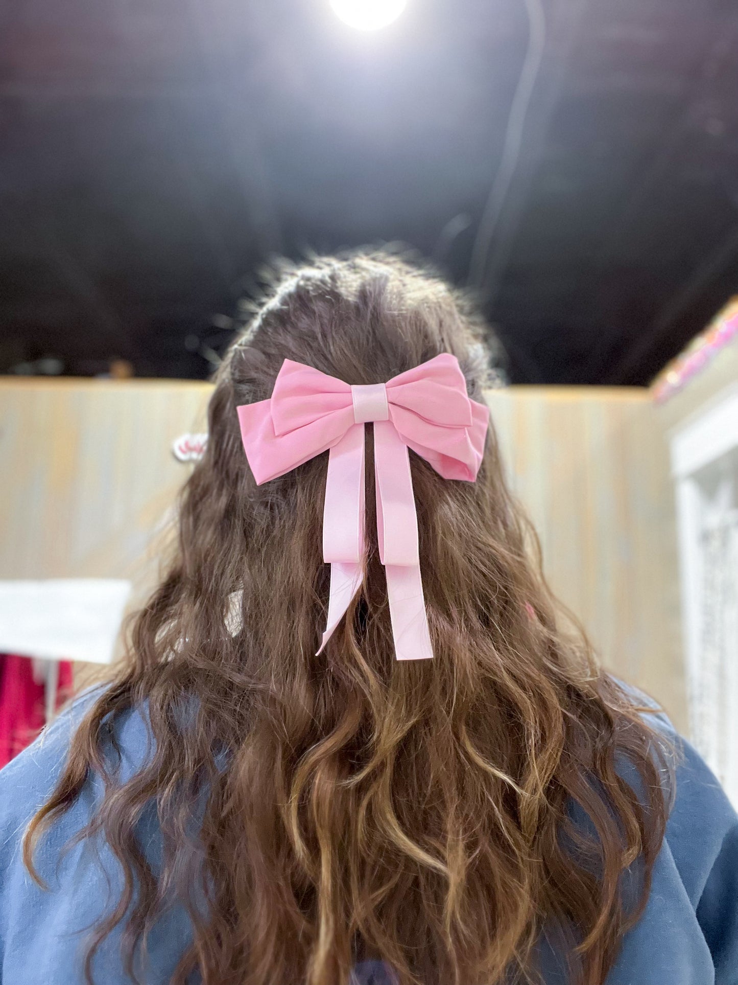 Satin Double Layer Bow Barrette Clips