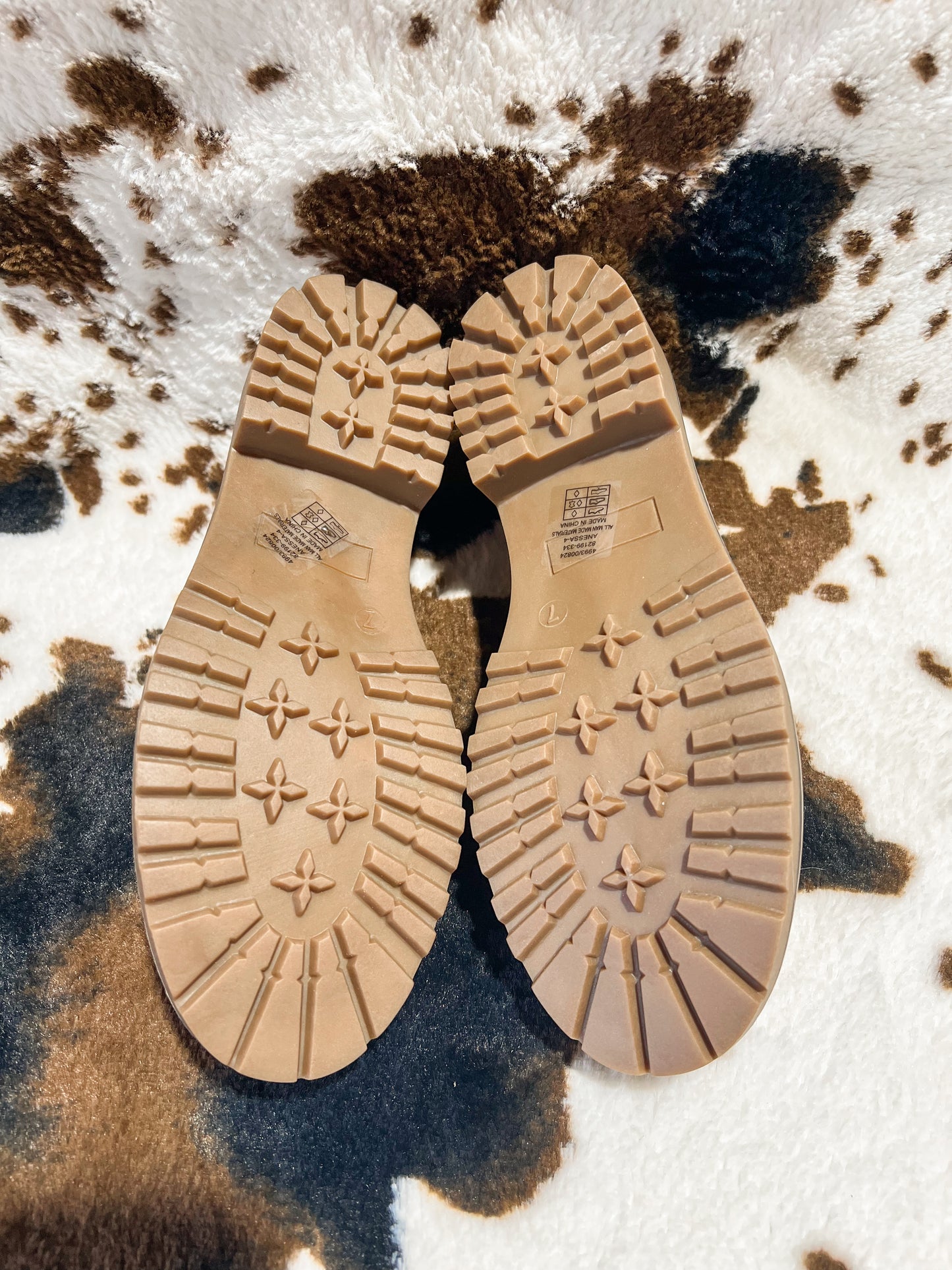 Anessa Taupe Faux Patent Leather Buckle Loafer